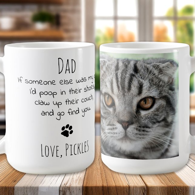 Mug Funny Chat Papa Personnalisé Animaux de compagnie  (Créateur téléchargé)