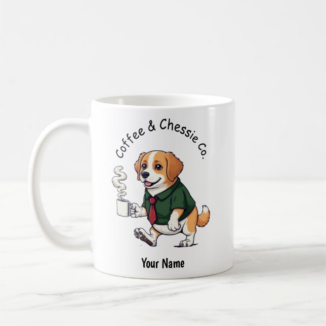 Mug Funny Chesapeake Bay Ret dog Business Suit Coffee  (Gauche)