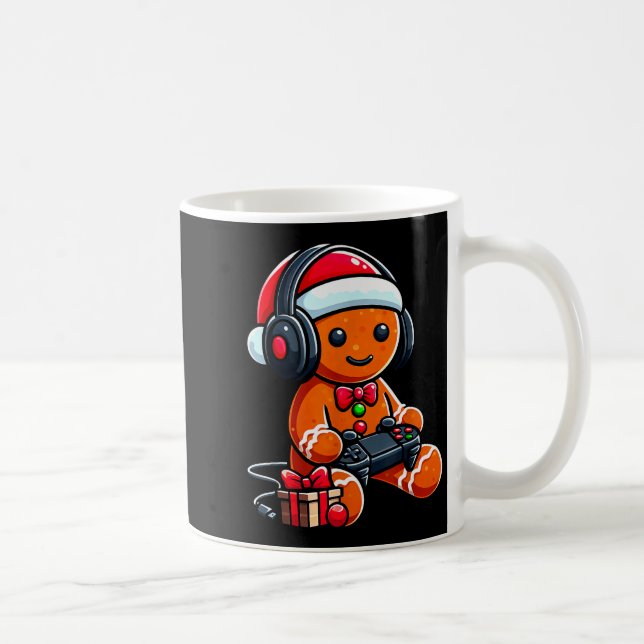 Mug Funny Christmas Gamer Gingerbread Xmas Gaming Men  (Droite)
