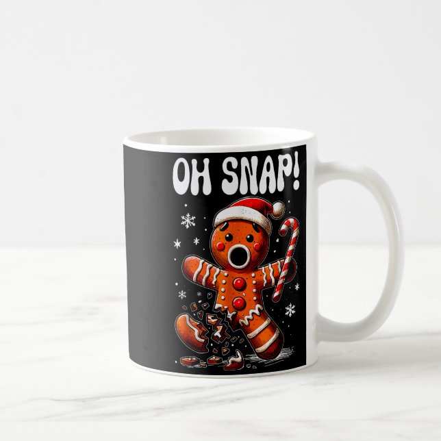 Mug Funny Christmas Gingerbread Man Oh Snap Outfit Paj (Droite)