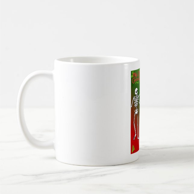 Mug Funny Christmas Skeleton Wishes for man (Gauche)