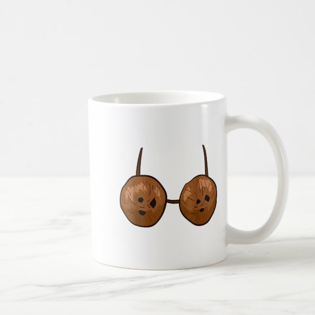 Mug Funny Coconut Summer Coconuts Bra Funny Halloween  (Droite)