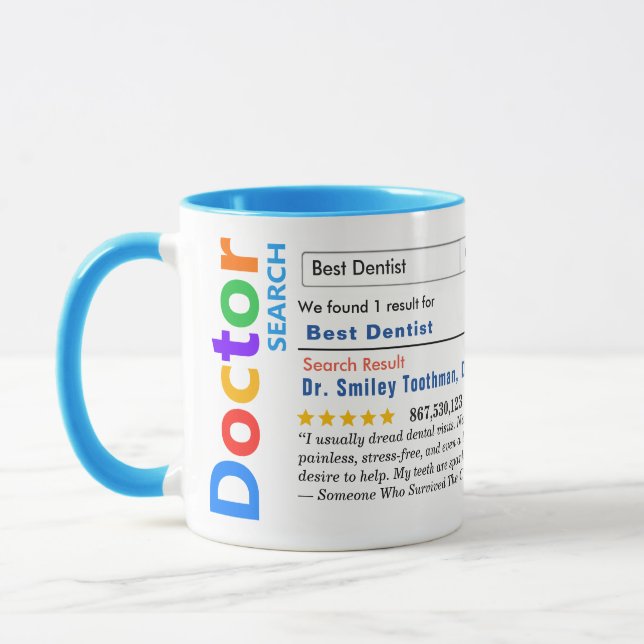 Mug Funny Custom Best Dentist (Gauche)
