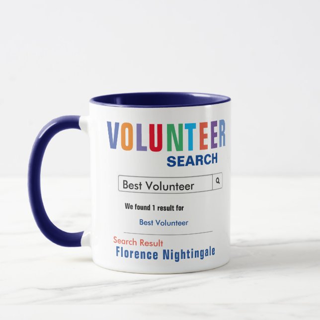 Mug Funny Custom Best Volunteer Cadeau (Gauche)