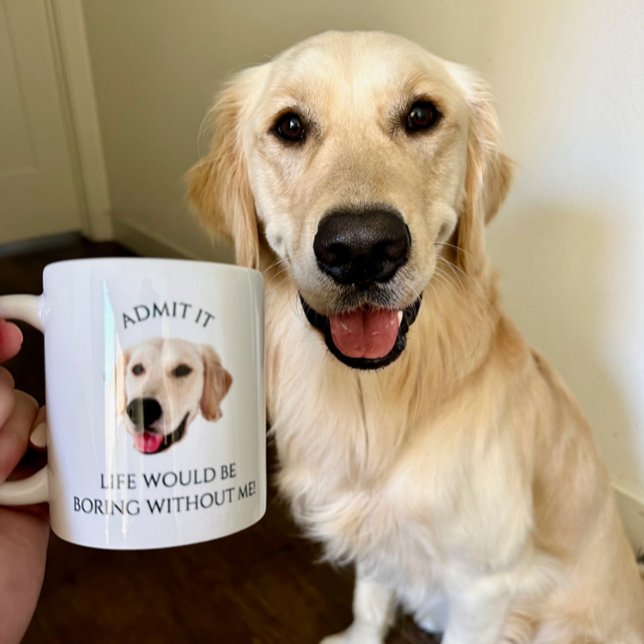 Mug Funny Custom Chien Photo Head Name Don (Créateur téléchargé)