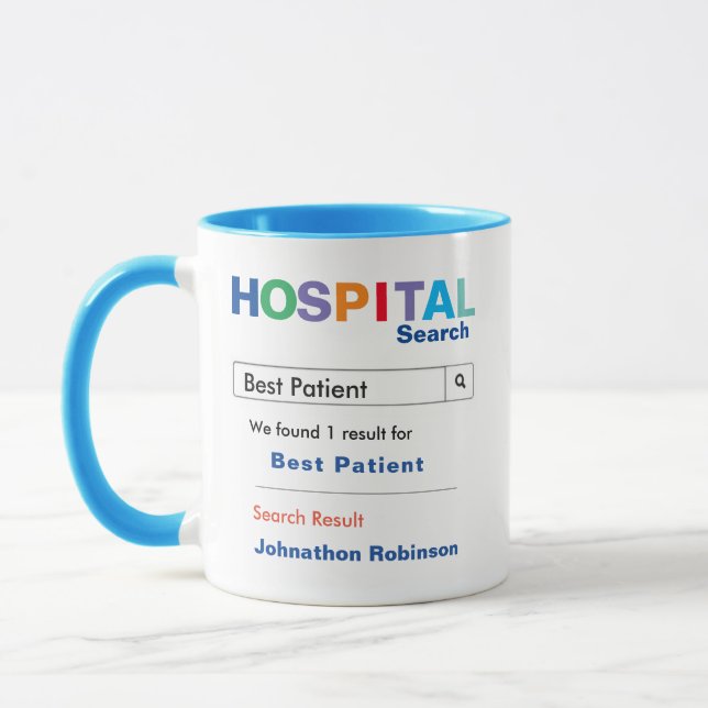 Mug Funny Custom Hospital Patient (Gauche)