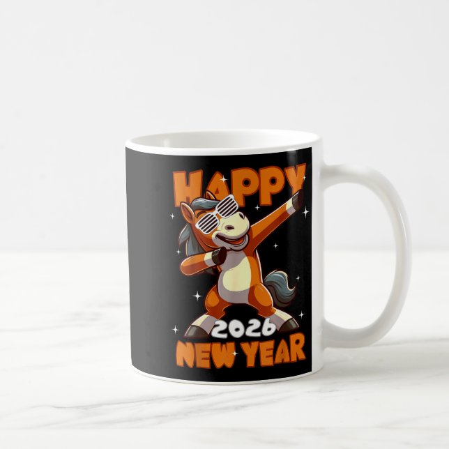 Mug Funny Dabbing Horse Happy Lunar New Year 2026 Year (Droite)
