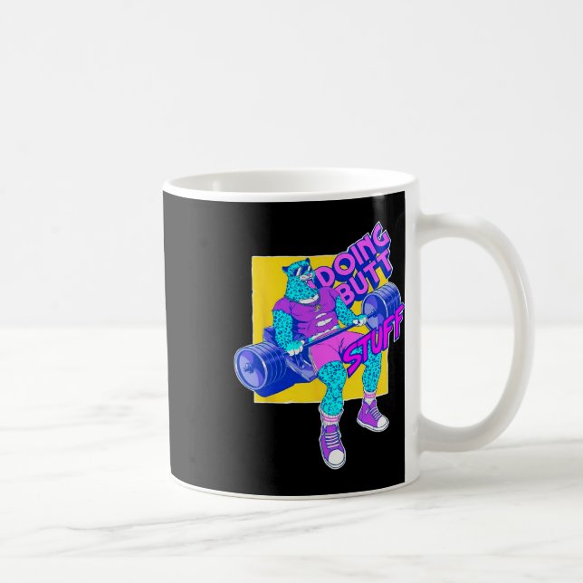 Mug Funny Doing Stuff Workout Bodybuilding Fitness Gym (Droite)