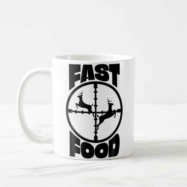 Mug Funny Fast Food Deer Hunting For Hunter Men Boys U (Gauche)