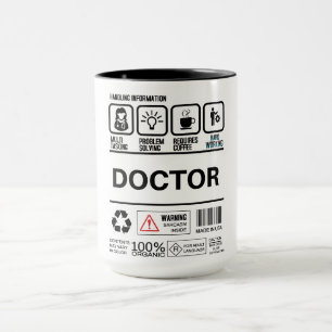 Mug Funny Femme Doctor Handling Information