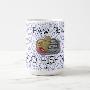 Mug Funny Fishing Gift PAW-SE GO PÊCHE