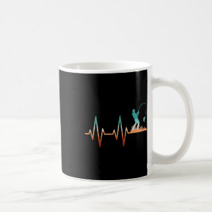 Mug Funny Fishing Heartbeat B Fish Retro Fisherman