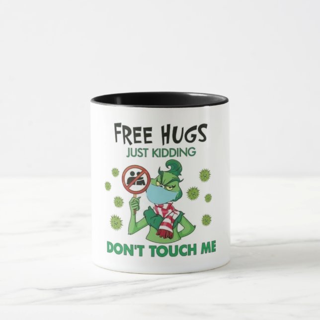 Mug Funny Free Hugs Juste Enterrer Noël (Centre)