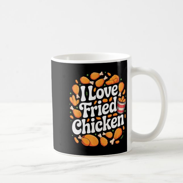 Mug Funny Fried Chicken Art For Men Women Kids Fast Fo (Droite)