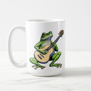 Mug Funny Frog Jouer de la guitare Personnalisée