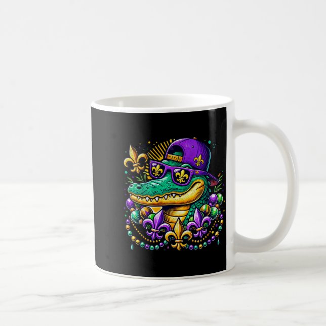 Mug Funny Gator Mardi Gras  (Droite)