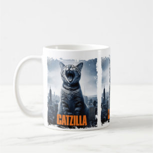 Mug Funny Giant Cat Monster Feline Humours Amoureux de