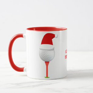Mug Funny Golf de Noël Golf Ball Rouge