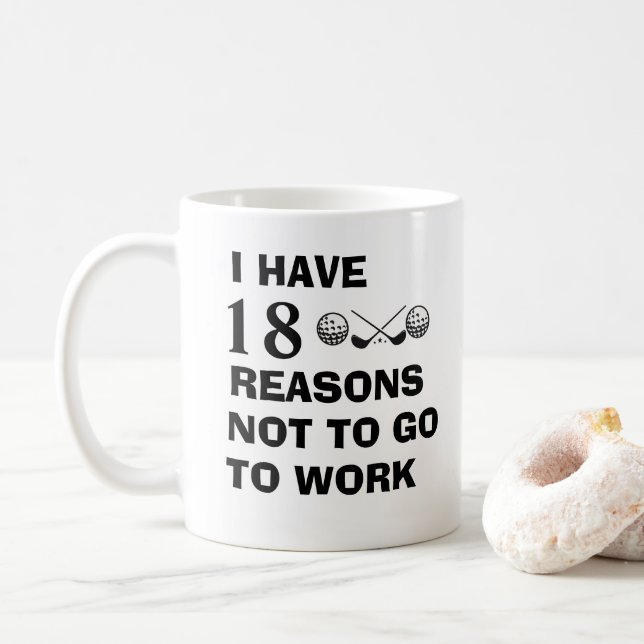 Mug Funny Golf dire pour un golfeur (Avec donut)