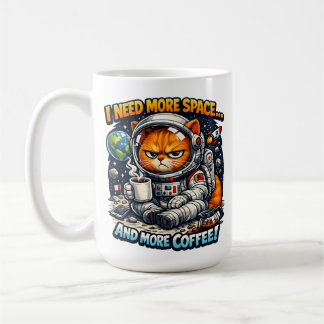 Mug  Funny Grumpy Cat, Need More Space And More Coffee