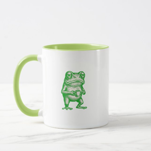 Mug Funny Grumpy Frog Café Lundi Matin  (Gauche)