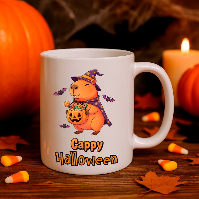Mug Funny Halloween Capybara "Halloween Cappy" Éffraya (Créateur téléchargé)