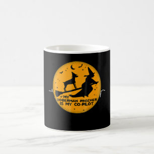 Mug Funny Halloween My Doberman Pinscher Ís Co-pilote