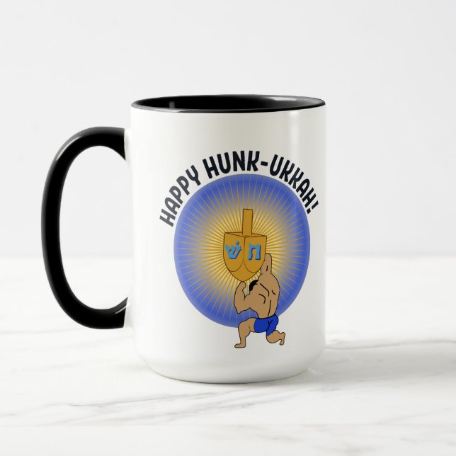 Mug Funny Hanukkah Hunk Holiday (Gauche)