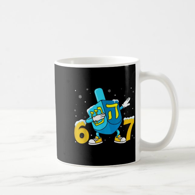 Mug Funny Hanukkah Six Seven Chanukah Dreidel Dabbing  (Droite)
