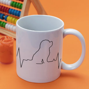 Mug Funny Heartbeat Line Art Valentine's Day mignon ca