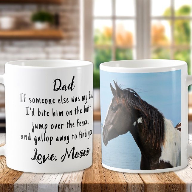 Mug Funny Horse Lover Photo personnalisée Equestre (Créateur téléchargé)