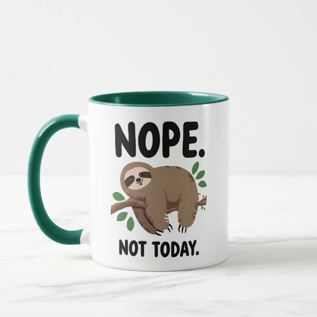 Mug Funny Introvert Humor with a Lazy Sloth (Gauche)