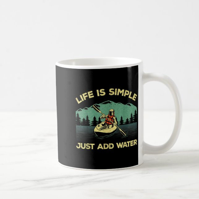 Mug Funny Kayaking Design For Men Women Paddling Canoe (Droite)