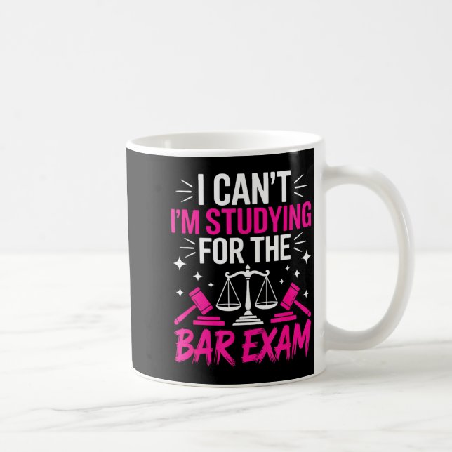Mug Funny Law School Student Gift - Can't Studying For (Droite)