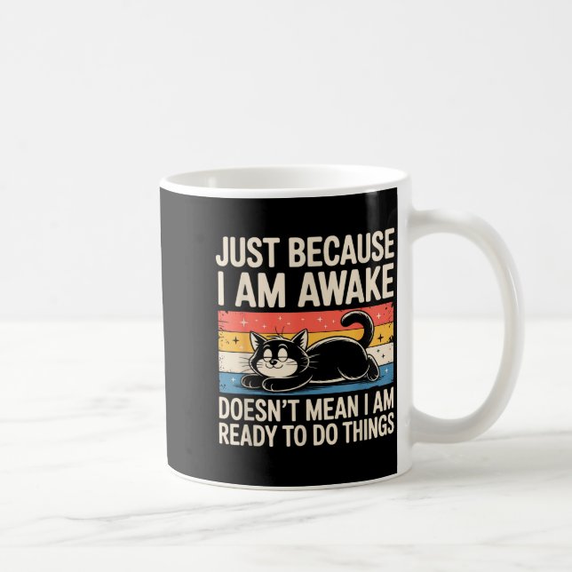 Mug Funny Lazy Cat Meme Weird Stuff Lover Men Women Bo (Droite)