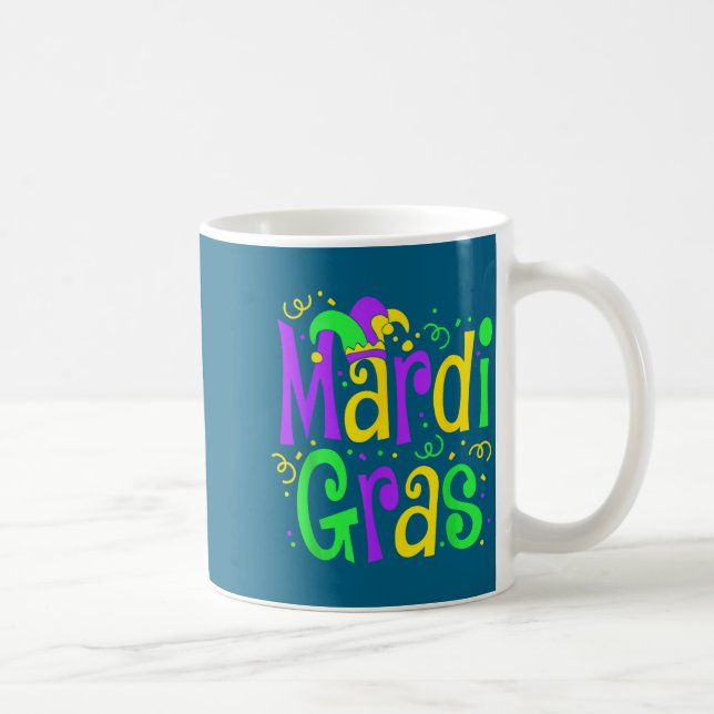 Mug Funny Mardi Gras Parade Outfit Jester Hat Men Wome (Droite)