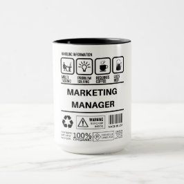 Mug Funny Marketing Manager Handling Information