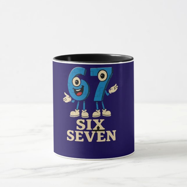Mug funny meme 6 7 (Centre)
