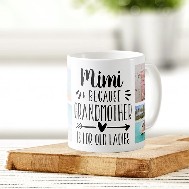 Mug Funny Mimi Grandchildren Names & Photo Collage (Créateur téléchargé)