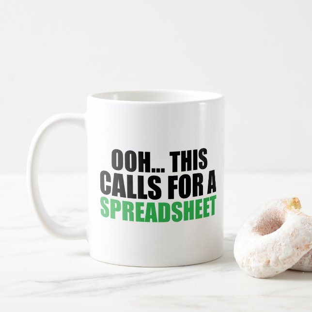 Mug Funny Ooh Cela Demande Un Comptable De Feuille De  (Avec donut)