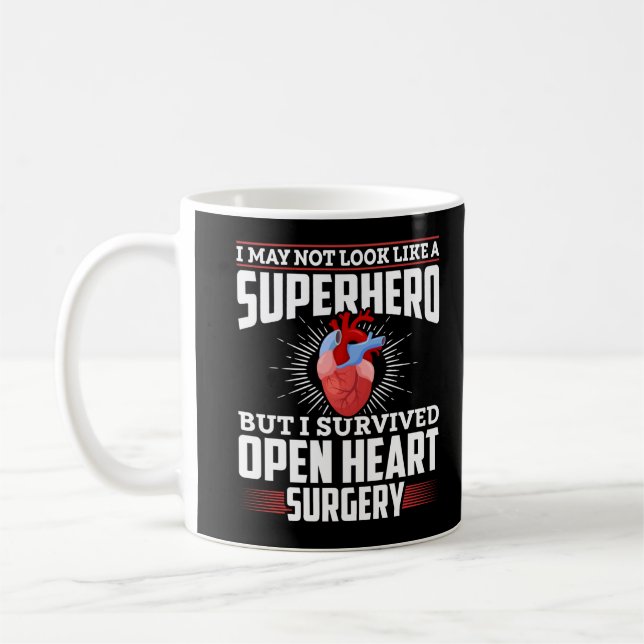 Mug Funny Open Heart Chirurgie Récupération (Gauche)