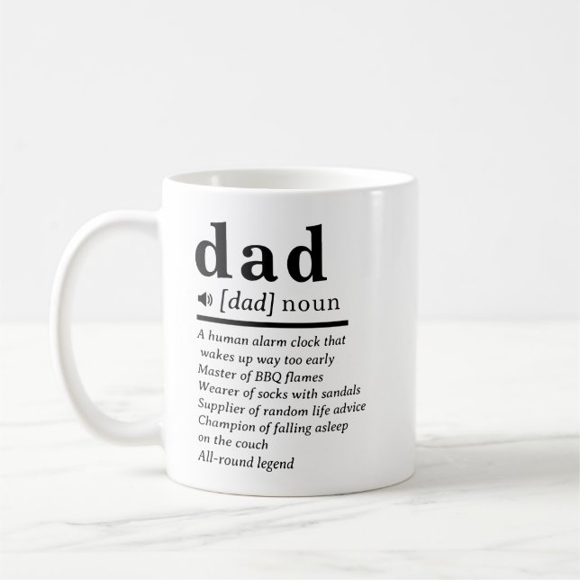Mug Funny Papa Définition Personnalisée (Gauche)
