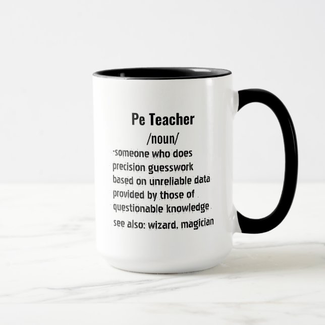 Mug Funny Pe Enseignant Définition cadeaux pour hommes (Droite)