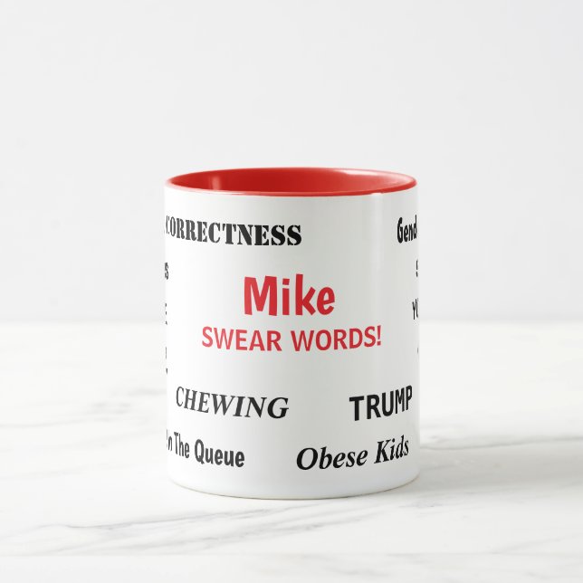 Mug Funny Personalisable Pet Peeves Hates Swear Words (Centre)