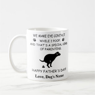 Mug Funny Personnalisé Chien Papa, Chien Poop Fête d