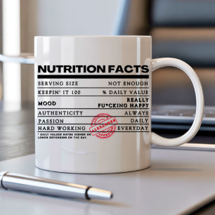 Mug Funny Personnalisé Étiquette de typographie classi