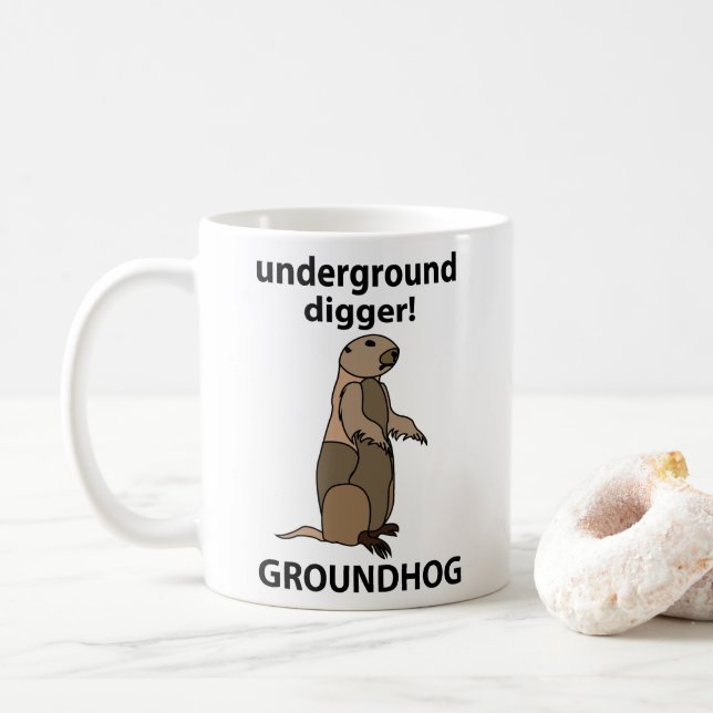 Mug Funny Pet Groundhog (Avec donut)