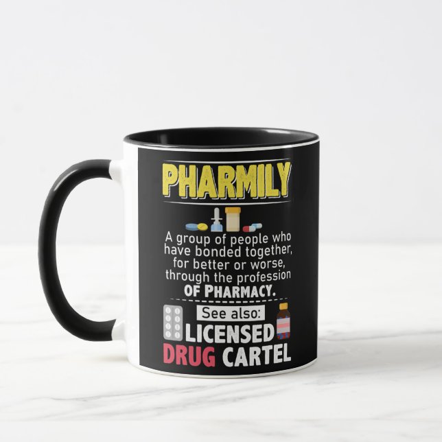 Mug Funny Pharmacy Technician Pharmacist Jokes  (Gauche)