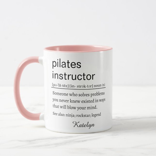 Mug Funny Pilates Instructor Definition (Gauche)