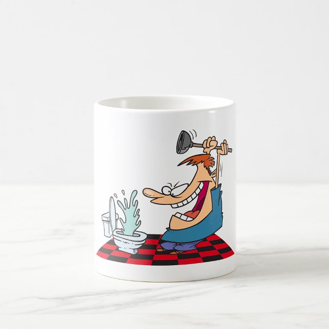 Mug Funny Plumber with Toilet Plunge Humor (Créateur téléchargé)